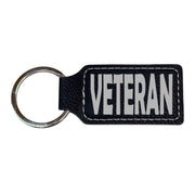 Keychain - Rectangle - Veteran - Leather