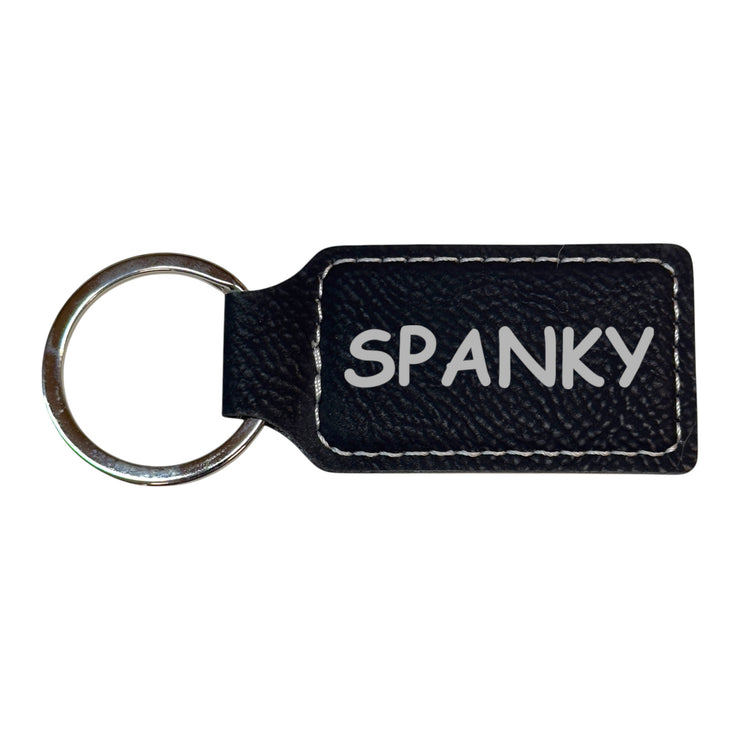 Keychain - Rectangle - Spanky - Leather