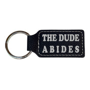 Keychain - Rectangle - The Dude Abides - Leather