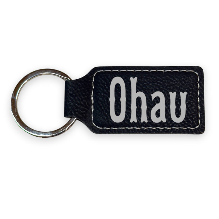 Keychain - Rectangle - Oahu - Leather