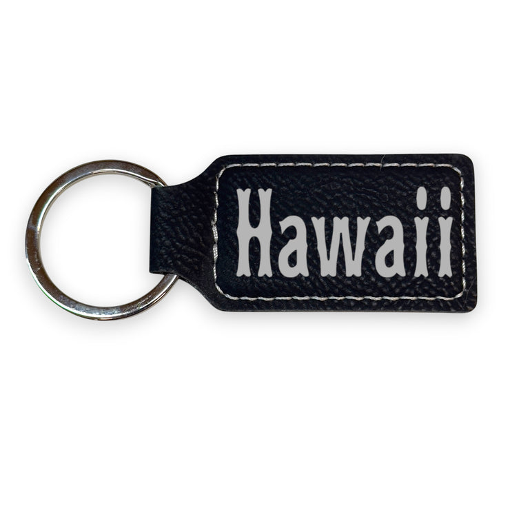 Keychain - Rectangle - Hawaii - Leather