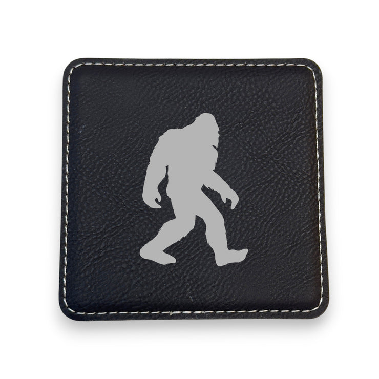 Coaster - Bigfoot Sasquatch - SET OF 2 - Leather or Stitched Cork