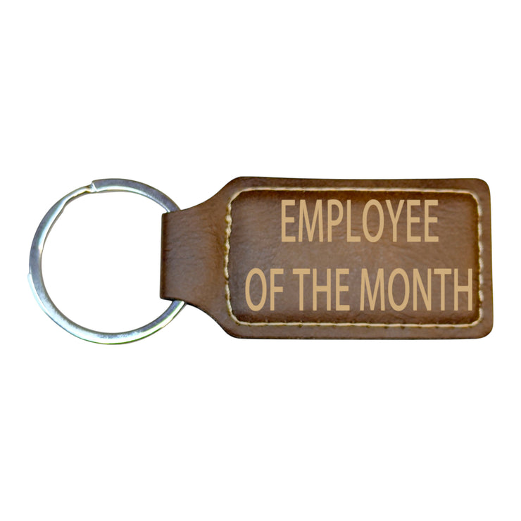Keychain - Rectangle - Employee of the month - Leather