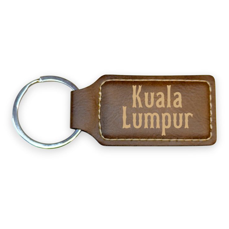 Keychain - Rectangle - Kuala Lumpur - Leather