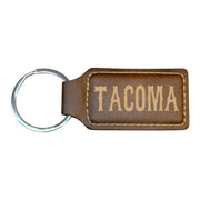 Keychain - Rectangle - Tacoma - Leather