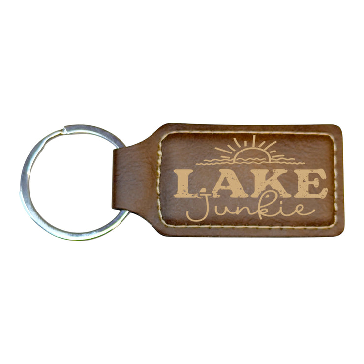 Keychain - Rectangle - Lake Junkie - Leather