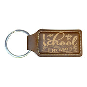 Keychain - Rectangle - School Nurse - Leather