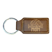 Keychain - Rectangle - Volleyball Mom - Leather