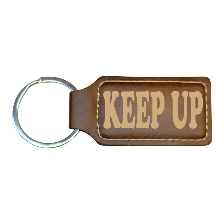 Keychain - Rectangle - Keep up - Leather