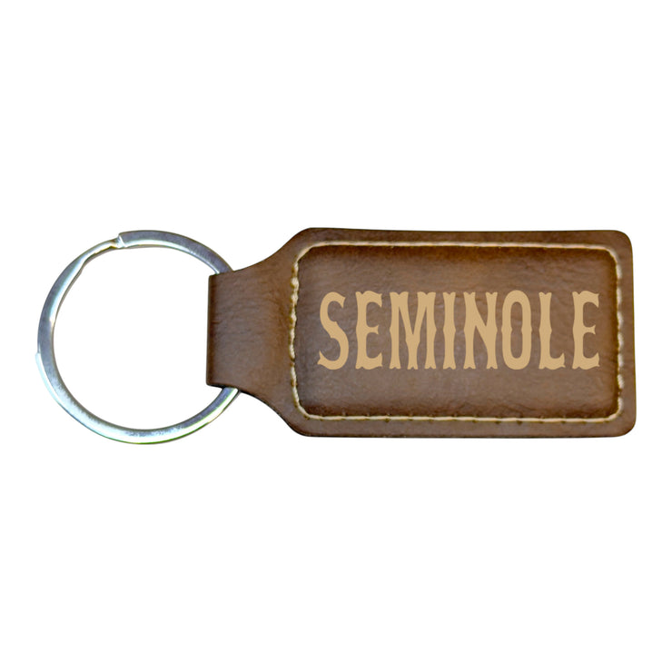 Keychain - Rectangle - Seminole - Leather