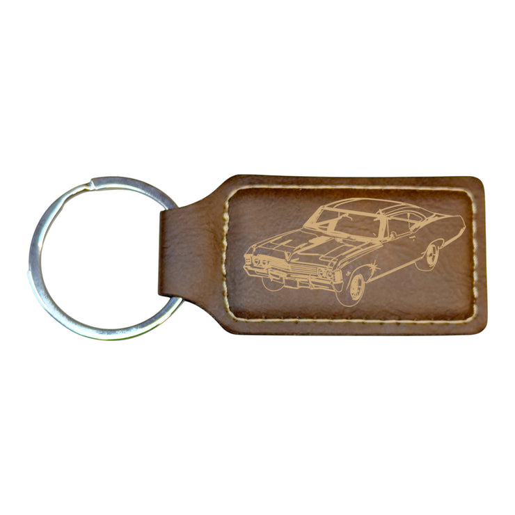 Keychain - Rectangle - Impala - Leather