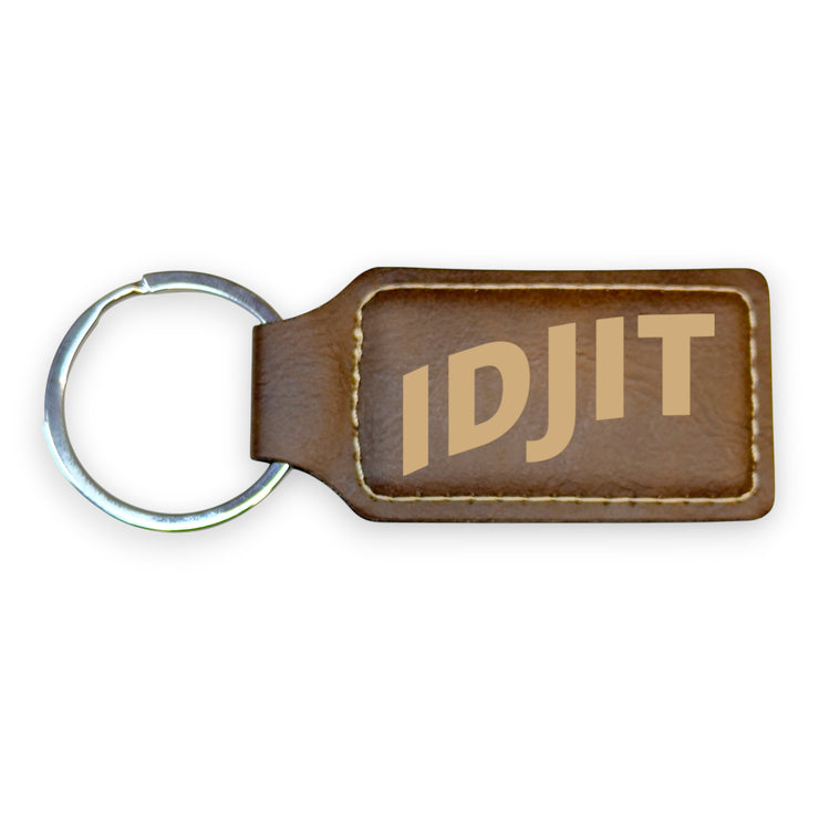 Keychain - Rectangle - Idjit - Leather