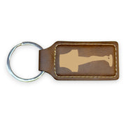 Keychain - Rectangle - Leg Lamp - Leather