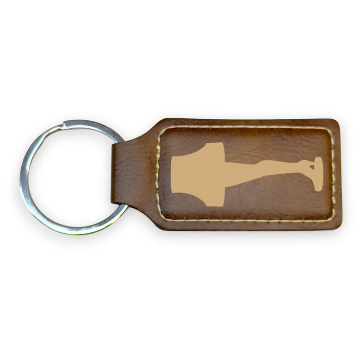 Keychain - Rectangle - Leg Lamp - Leather