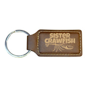 Keychain - Rectangle - Sister Crawfish - Leather