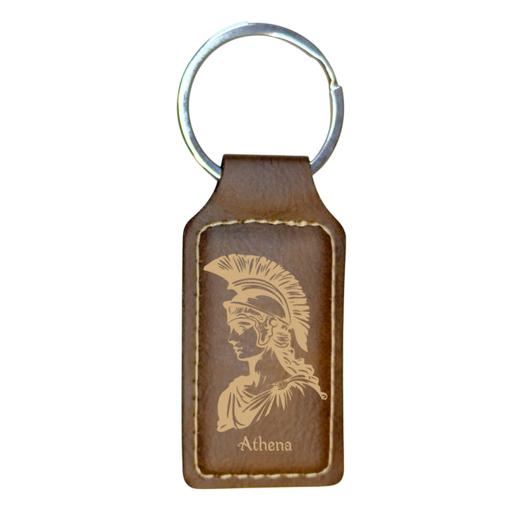 Keychain - Rectangle - Athena - Leather
