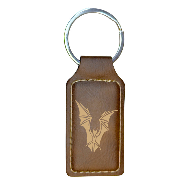 Keychain - Rectangle - The Bat - Leather