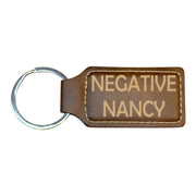 Keychain - Rectangle - Negative Nancy - Leather