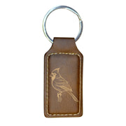 Keychain - Rectangle - Cardinal - Leather