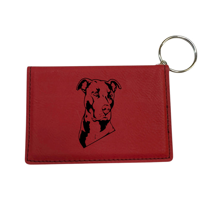 Keychain ID Holder Wallet - Pitbull - Leather