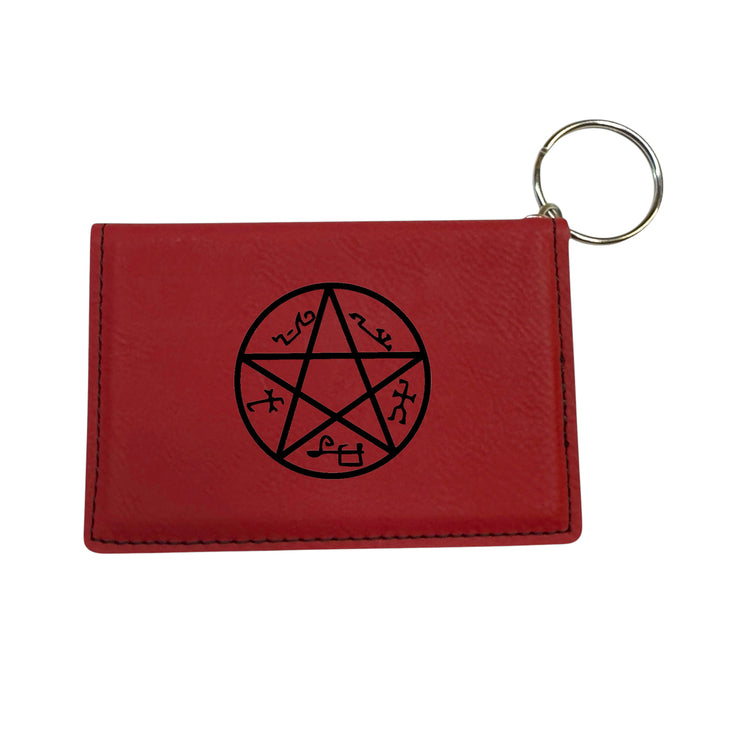 Keychain ID Holder Wallet - Demon Trap Leather