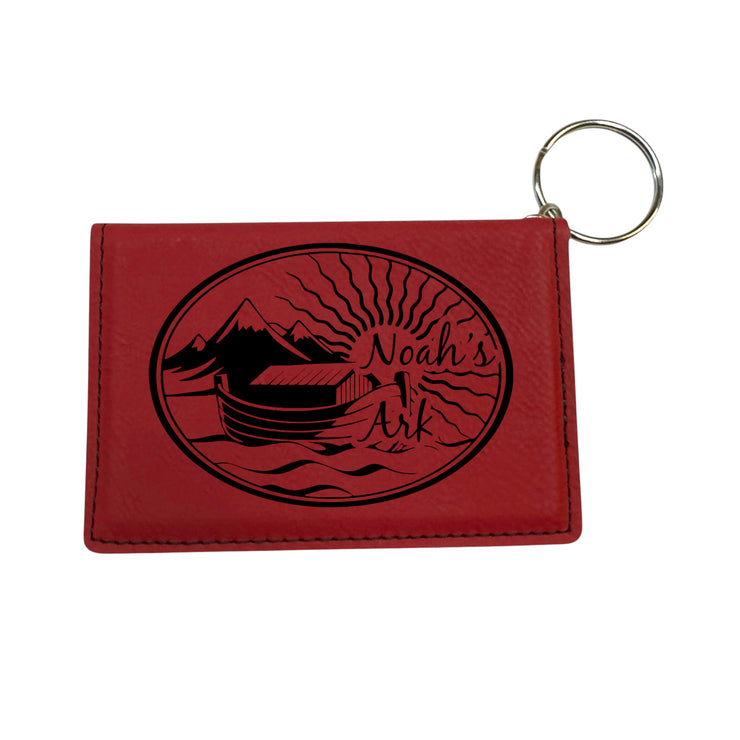 Keychain ID Holder Wallet - Noahs Ark - Leather