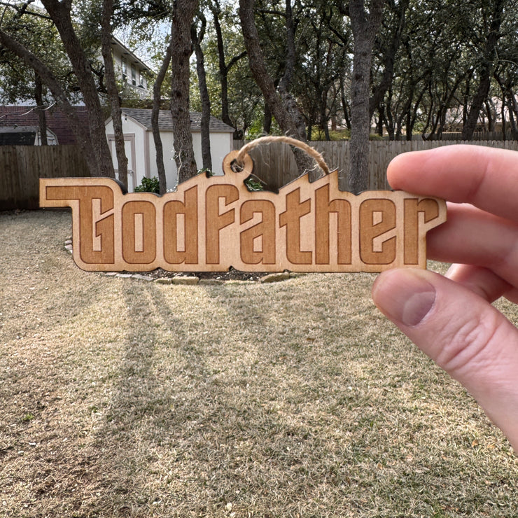 Ornament - Godfather - Raw Wood