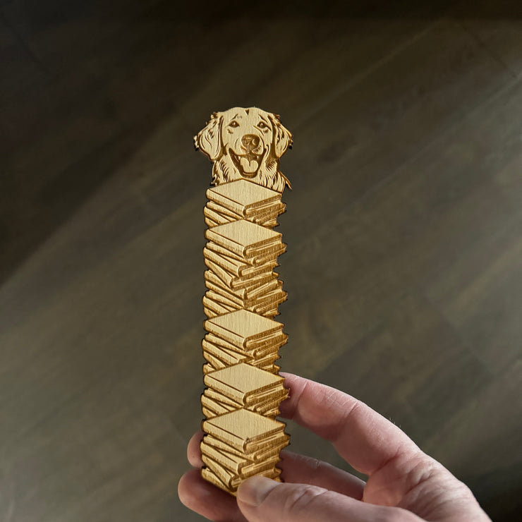 Bookmark - Golden Retreiver Dog - Birch wood
