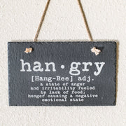 Sign - Slate - Hangry - 12x7in