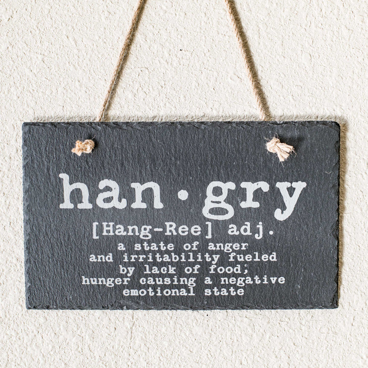 Sign - Slate - Hangry - 12x7in