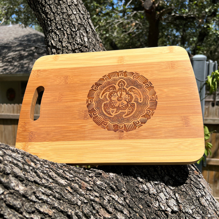 Hawaiin Turtle Cutting Board 14''x9.5''x.5'' Bamboo