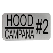 Hood Name Plates - Restaurant Hood Plates for the kitchen