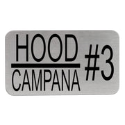 Hood Name Plates - Restaurant Hood Plates for the kitchen