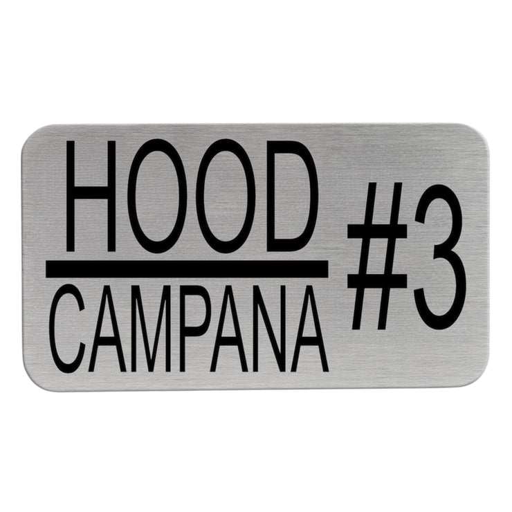 Hood Name Plates - Restaurant Hood Plates for the kitchen