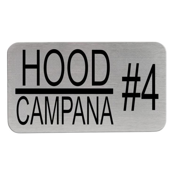 Hood Name Plates - Restaurant Hood Plates for the kitchen