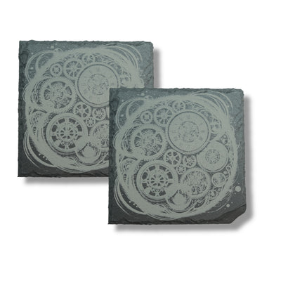 Coaster - Slate - Arcane Timepiece - SET OF 2