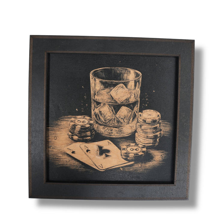 Framed Art - CUSTOM - Casino Gambling Game Room SET of 3 Pictures