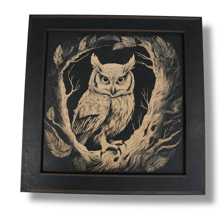 Framed Art - CUSTOM - Owls SET of 3 Pictures