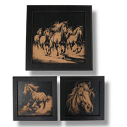 Framed Art - CUSTOM - Horse SET of 3 Pictures