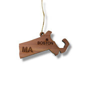 Ornament - CUSTOM - Massachusetts State with Cities