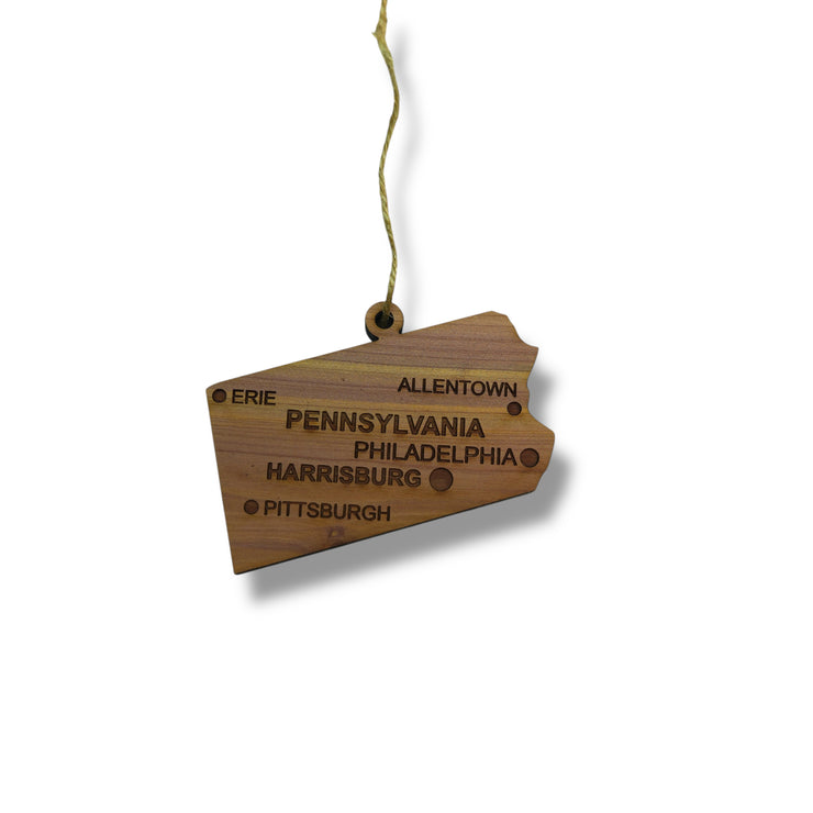 Ornament - CUSTOM - Pennsylvania State with Cities