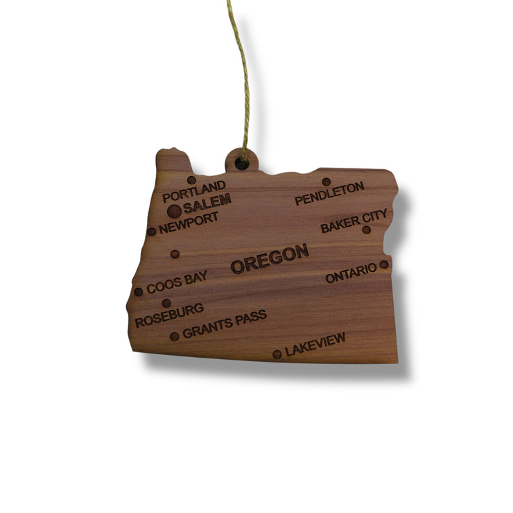 Ornament - CUSTOM - Oregon State with Cities