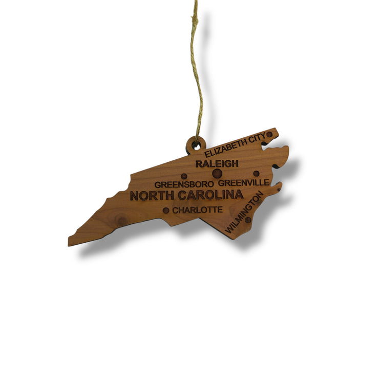 Ornament - CUSTOM - North Carolina State with Cities