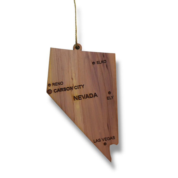 Ornament - CUSTOM - Nevada State with Cities