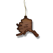 Ornament - CUSTOM - Alaska State with Cities