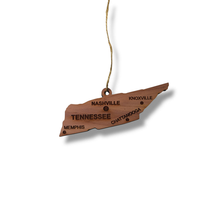 Ornament - CUSTOM - Tennessee State with Cities