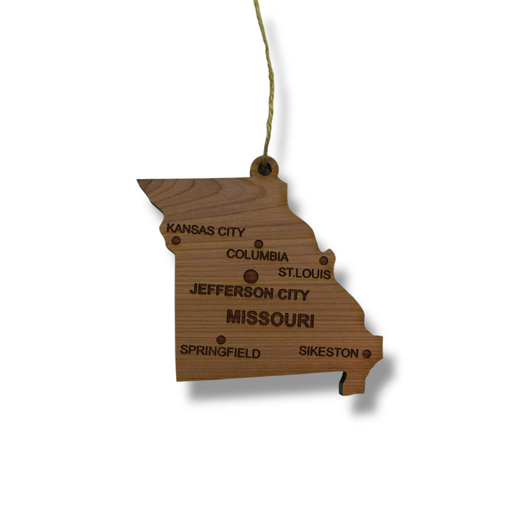 Ornament - CUSTOM - Missouri State with Cities