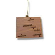 Ornament - CUSTOM - Wyoming State with Cities