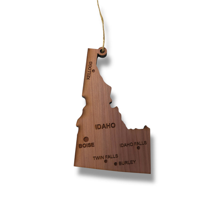 Ornament - CUSTOM - Idaho State with Cities