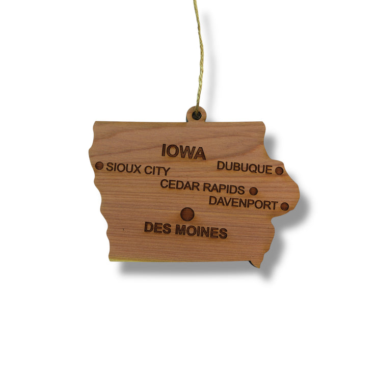Ornament - CUSTOM - Iowa State with Cities